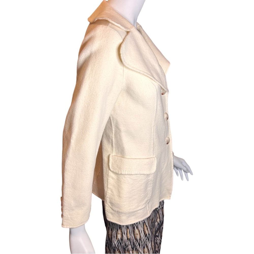 Talbots Wool Blazer Cream Size 10 - Picture 5 of 11